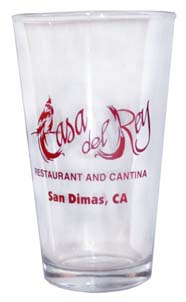 Casa del Rey Logo Pub Glass
